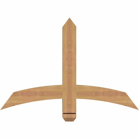 Ekena Millwork Bellingham Timber Gable Bracket, Western Red Cedar, 36"W x 24"H x 3 1/2"D x 3 1/2"F, 16/12 Pitch GBW036X24X0404BEL00SWR